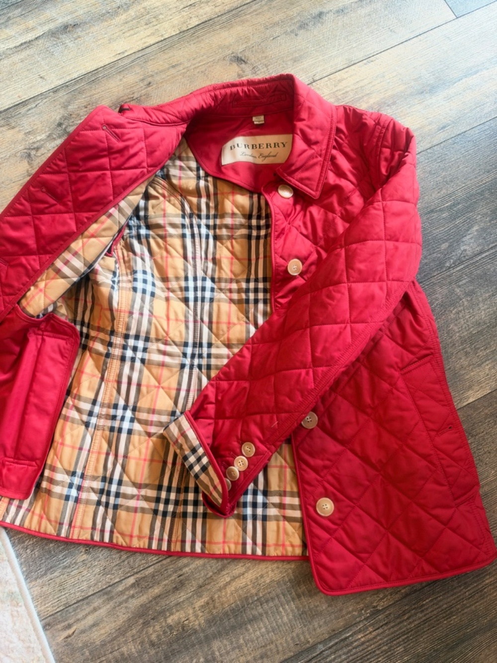 Burberry London Red Jacket - Picture 3 of 4